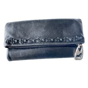 Brighton Black Leather Clutch Wallet